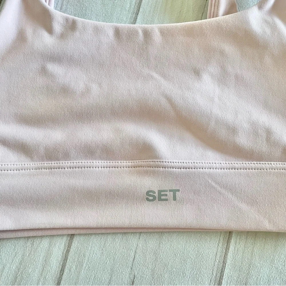 SET ACTIVE Luxform Sports Bra & Biker Shorts Workout Set Women’s M Pink - Picture 4 of 10